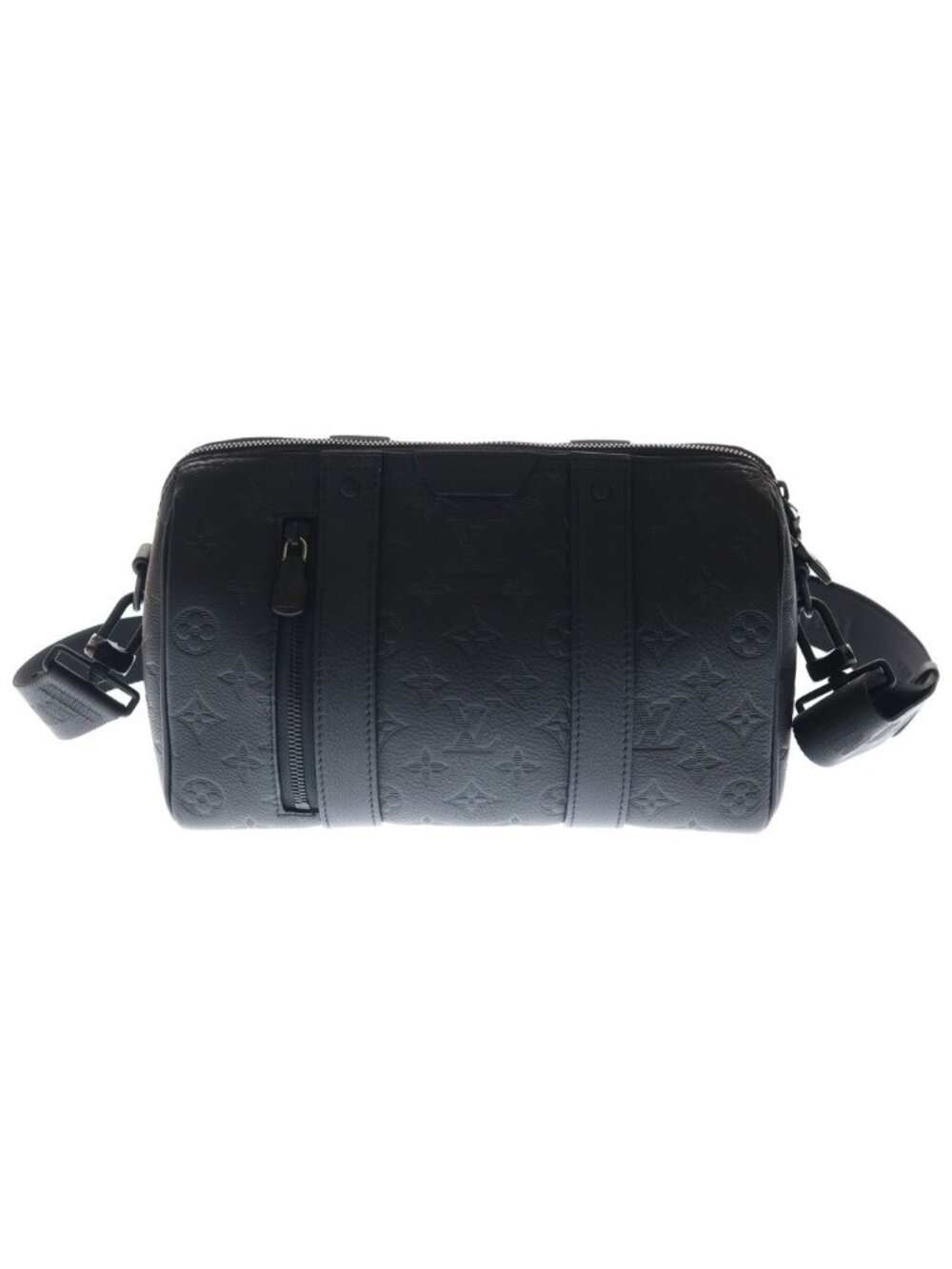Louis Vuitton City Keepall Monogram Shadow Leather Shoulder Bag Noir Black